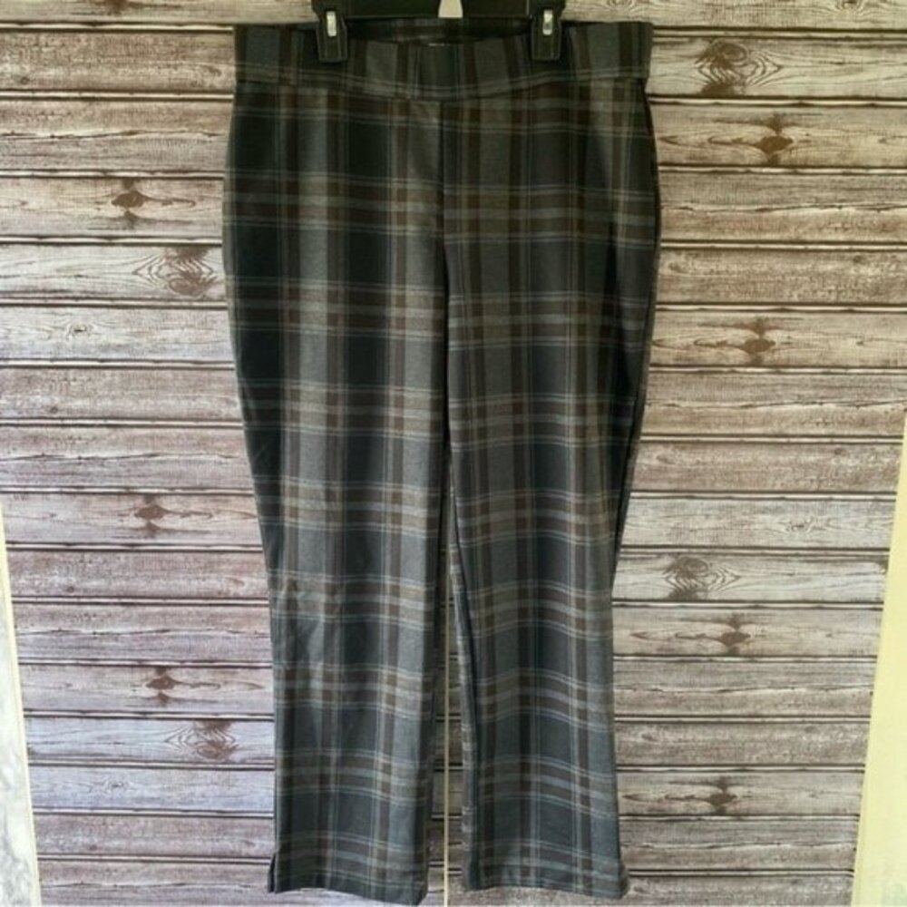 Christian Siriano New York Women's Plaid Pull-On Pants Size L‎